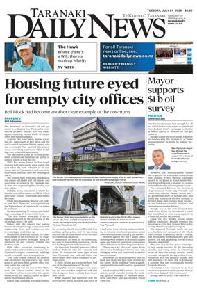 Cover of Taranaki Daily News