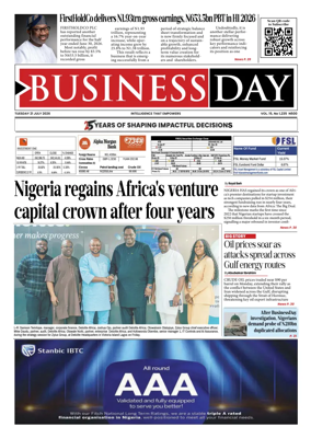 Cover of Business Day (Nigeria)