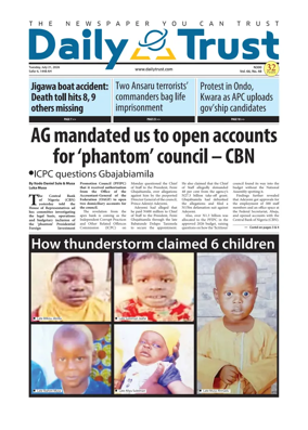 Cover of Daily Trust