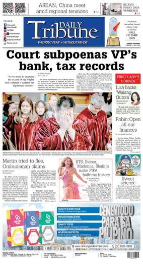 Cover of Daily Tribune (Philippines)