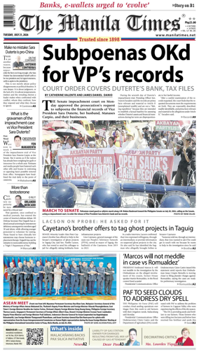 Cover of The Manila Times