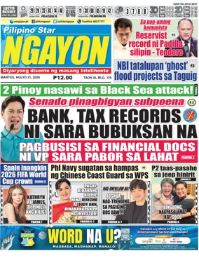 Cover of Pilipino Star Ngayon