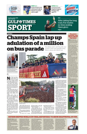 Cover of Gulf Times Sport