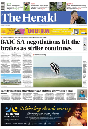 Cover of The Herald (South Africa)