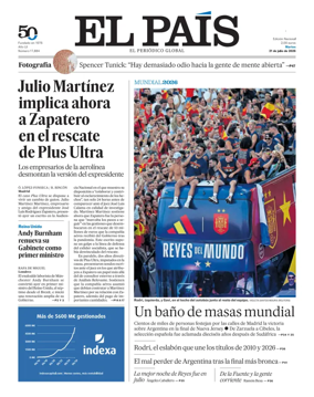 Cover of El Pais (Galicia)