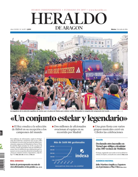 Cover of Heraldo de Aragon