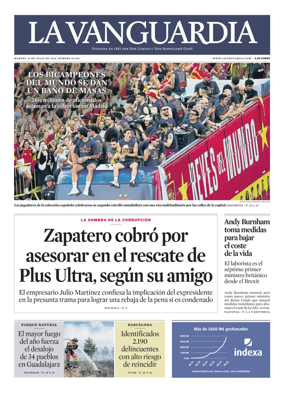 Cover of La Vanguardia