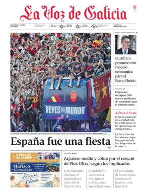 Cover of La Voz de Galicia (A Coruna)