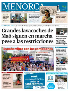 Cover of Menorca Diario Insular