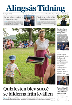 Cover of Alingsas Tidning