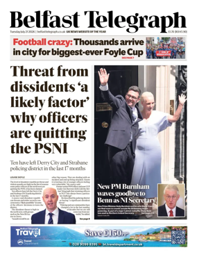 Cover of Belfast Telegraph