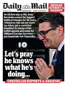 Cover of Daily Mail