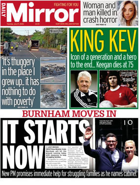 Cover of Daily Mirror (Northern Ireland)