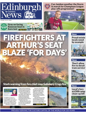 Cover of Edinburgh Evening News