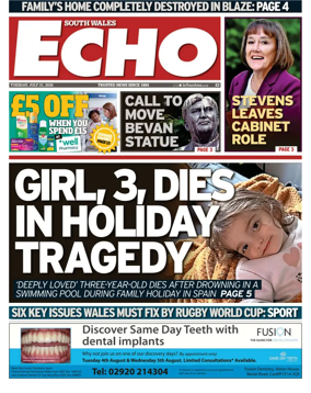 Cover of South Wales Echo