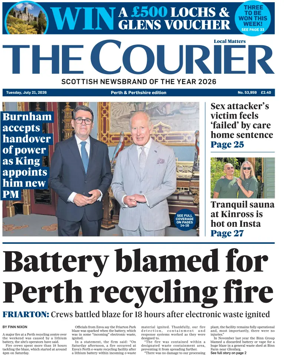 Cover of The Courier & Advertiser (Perth and Perthshire Edition)