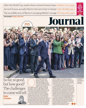 Cover of The Guardian e-paper Journal