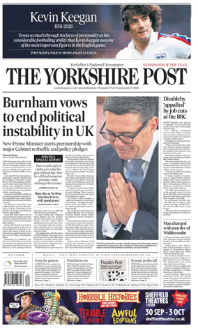 Cover of Yorkshire Post