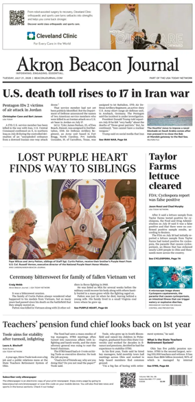 Cover of Akron Beacon Journal