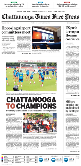 Cover of Chattanooga Times Free Press