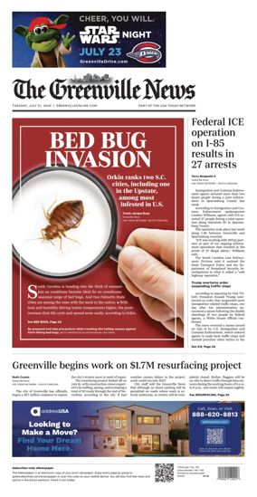 Cover of The Greenville News