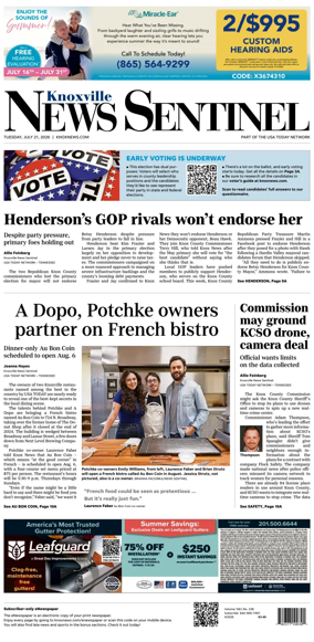 Cover of Knoxville News Sentinel