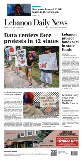 Cover of Lebanon Daily News