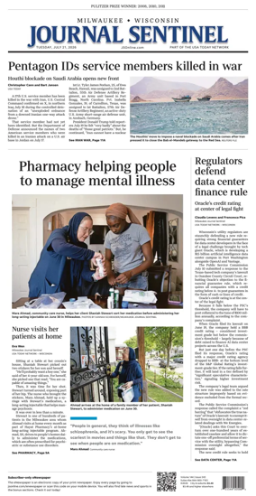 Cover of Milwaukee Journal Sentinel