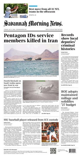 Cover of Savannah Morning News