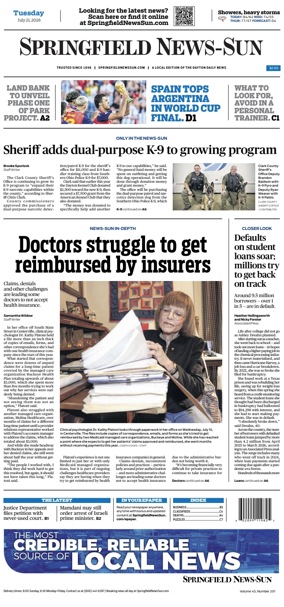 Cover of Springfield News-Sun