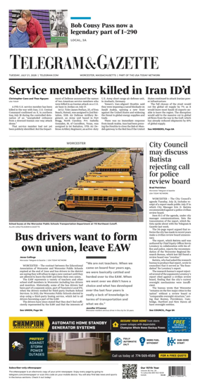 Cover of Telegram & Gazette