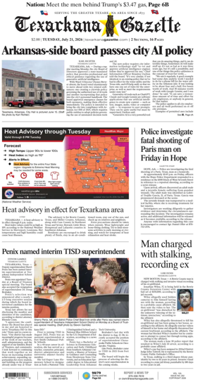 Cover of Texarkana Gazette