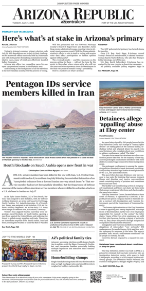 Cover of The Arizona Republic
