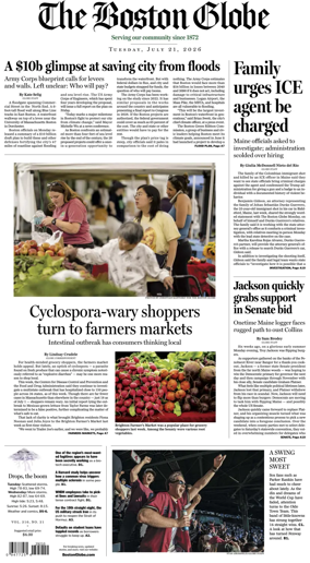 Cover of The Boston Globe