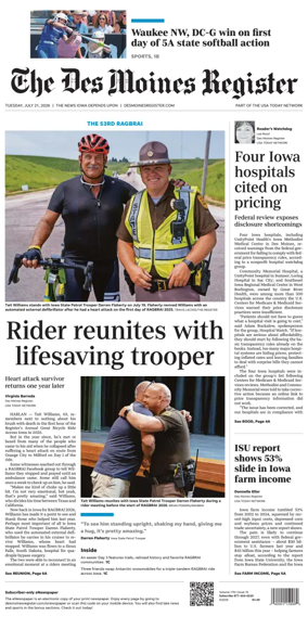 Cover of The Des Moines Register