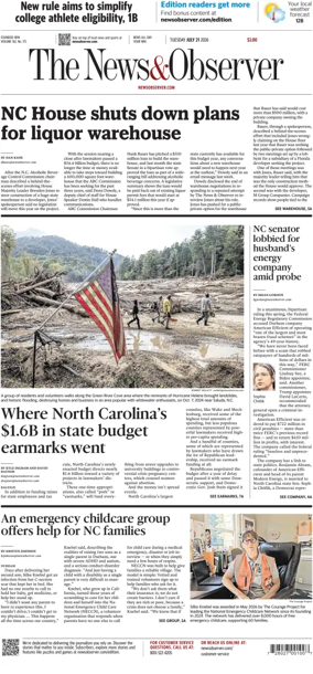 Cover of The News & Observer