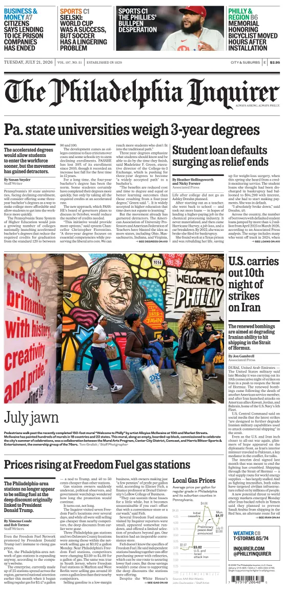 Cover of The Philadelphia Inquirer