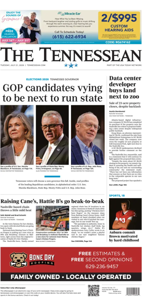 Cover of The Tennessean