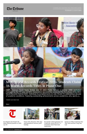 Cover of Tribune India - Compiled Edition