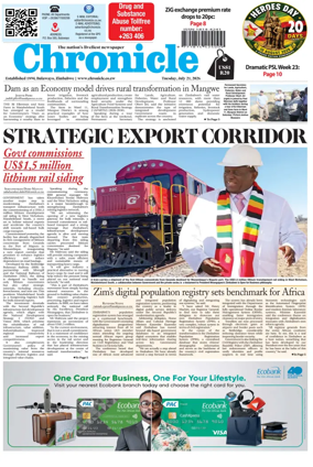 Cover of Chronicle (Zimbabwe)