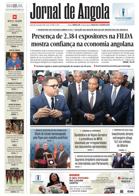 Cover of Jornal de Angola