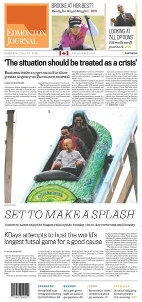 Cover of Edmonton Journal