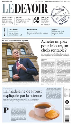 Cover of Le Devoir