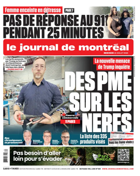 Cover of Le Journal de Montreal
