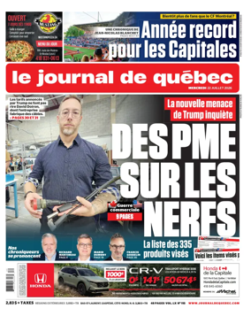 Cover of Le Journal de Quebec