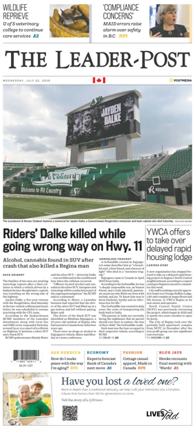 Cover of Regina Leader-Post