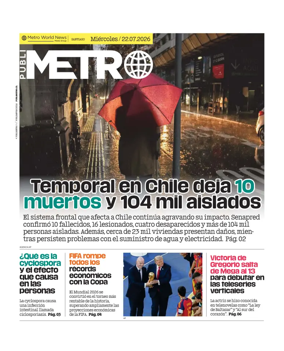 Cover of Publimetro Chile