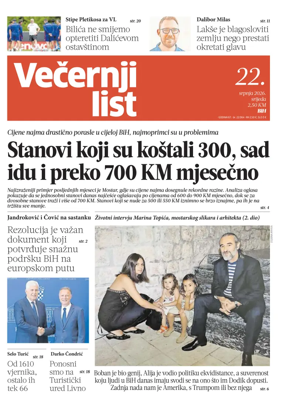 Cover of Vecernji list BiH
