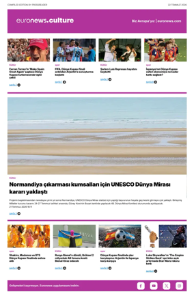 Cover of Euronews Culture and Sport (Turkish) Compiled Edition
