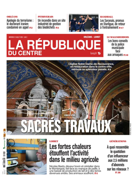 Cover of La Republique du Centre (Orleans - Loiret))